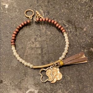 NEVER WORN. beaded bangle bracelet